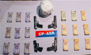 ਸਰਹੱਦ ਪਾਰੋਂ ਚੱਲ ਰਹੇ ਤਸਕਰੀ ਰੈਕੇਟ ਦਾ ਪਰਦਾਫਾਸ਼; 2.02 ਕਿਲੋਗ੍ਰਾਮ ਹੈਰੋਇਨ, 3.5 ਲੱਖ ਰੁਪਏ ਦੀ ਡਰੱਗ ਮਨੀ, 4 ਪਿਸਤੌਲਾਂ ਸਮੇਤ ਤਿੰਨ ਗ੍ਰਿਫ਼ਤਾਰ