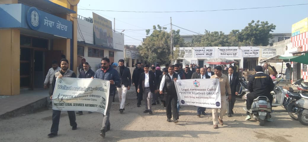 ਜ਼ਿਲ੍ਹਾ ਕਾਨੂੰਨੀ ਸੇਵਾਵਾਂ ਅਥਾਰਟੀ, ਫਾਜ਼ਿਲਕਾ ਵੱਲੋਂ ‘Youth Against Drugs – Anti Drug Awareness Drive’ ਮੁਹਿੰਮ ਤਹਿਤ ਸਬ-ਡਿਵਿਜ਼ਨ ਅਬੋਹਰ ਵਿੱਚ ਜਾਗਰੂਕਤਾ ਰੈਲੀ ਦਾ ਆਯੋਜਨ